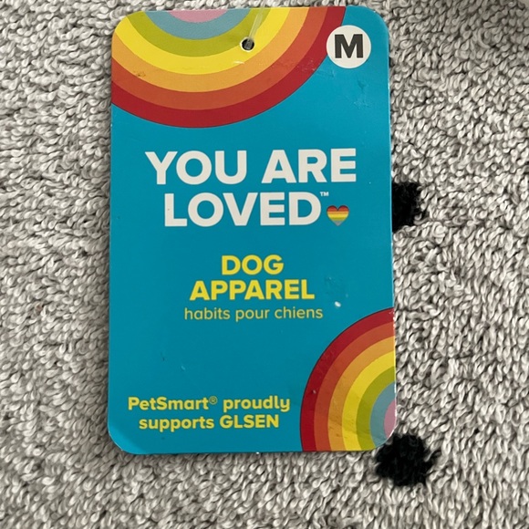 Pet dog dress You are loved Multi colored with “BE KIND” ❤️ Pride on the back - Picture 3 of 4